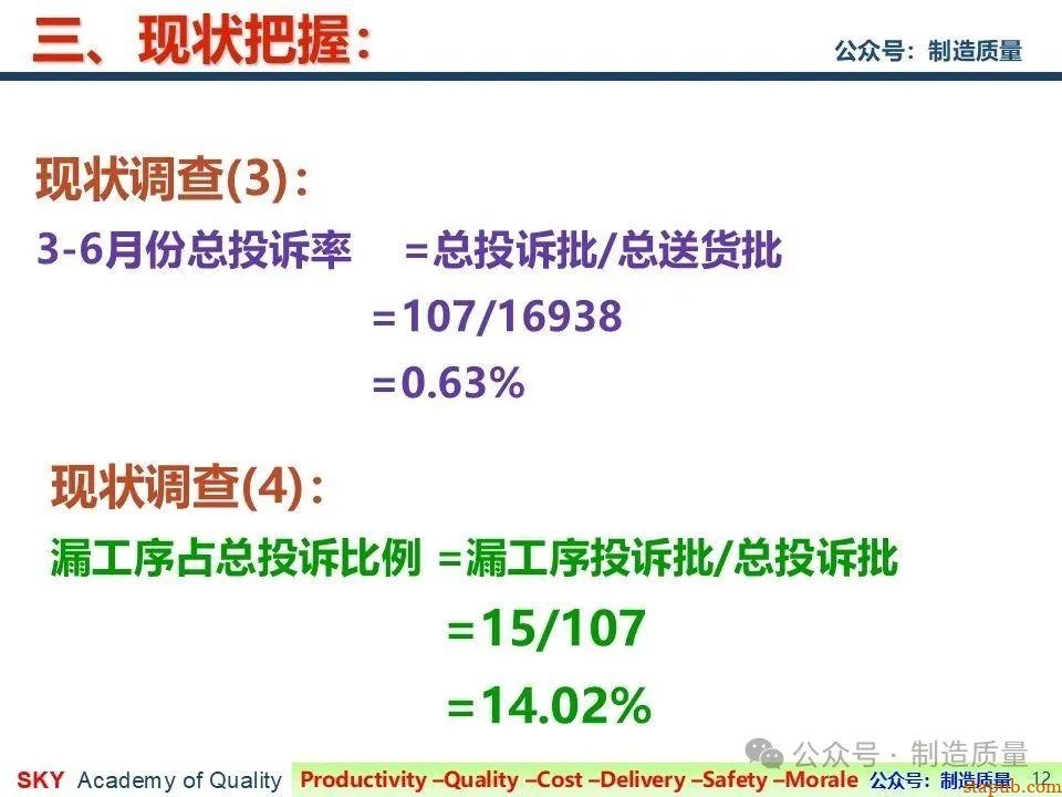 降低漏工序客诉率 降低漏工序客诉率