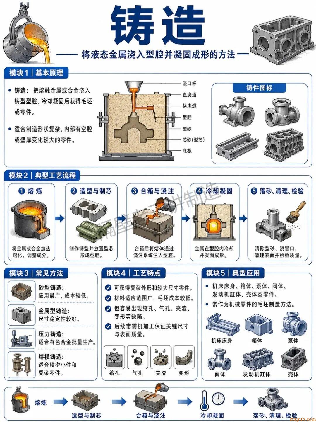 机械加工知识：车、铣、钻、镗、磨、刨、插、铸、锻、焊、热处理、钳工