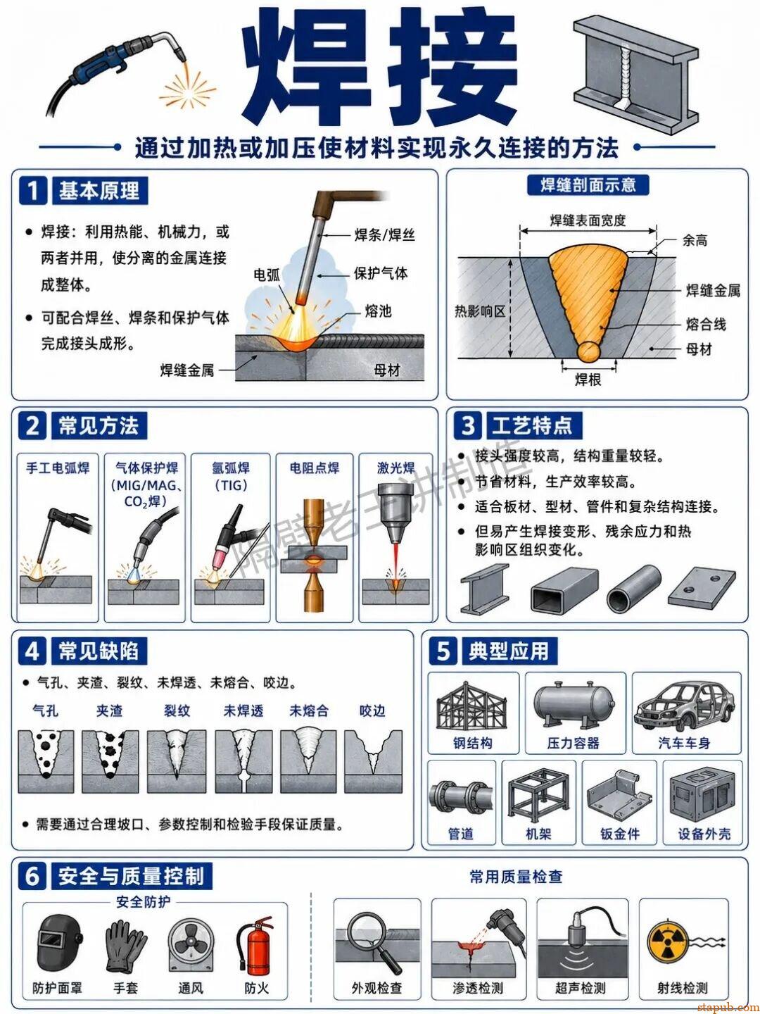 机械加工知识：车、铣、钻、镗、磨、刨、插、铸、锻、焊、热处理、钳工