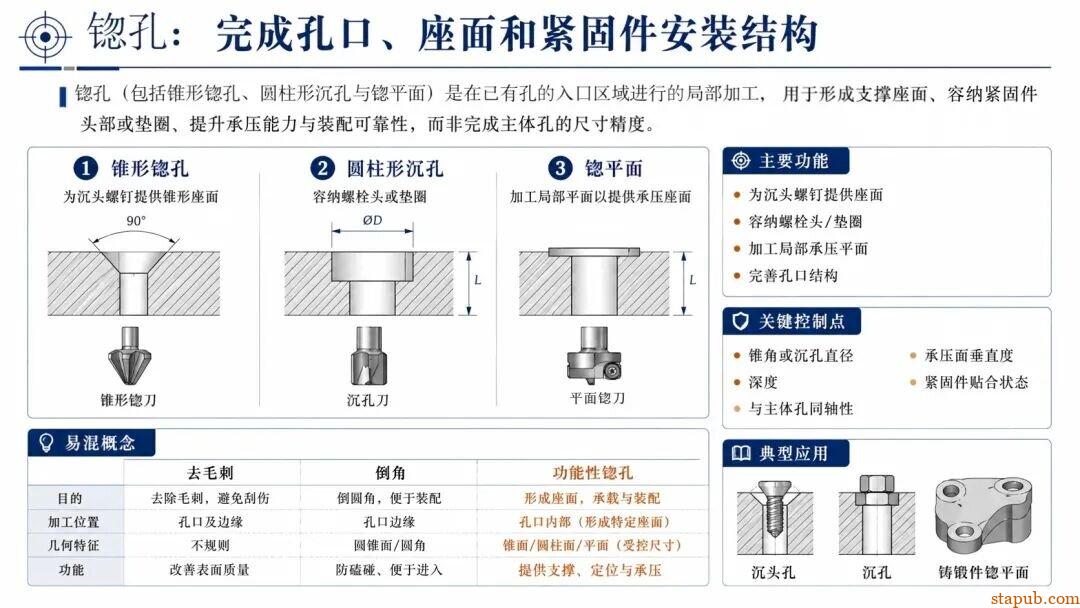 钻、扩、铰、镗、拉、磨、锪孔有什么区别?7种常见孔加工方法一次讲清 钻、扩、铰、镗、拉、磨、锪孔有什么区别?7种常见孔加工方法一次讲清